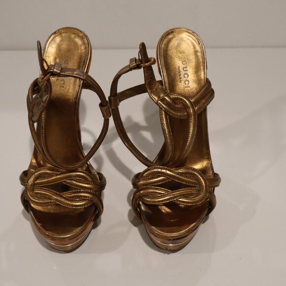Gucci Women's Platform Sandals - Size 37.5 - Picture 1 of 8